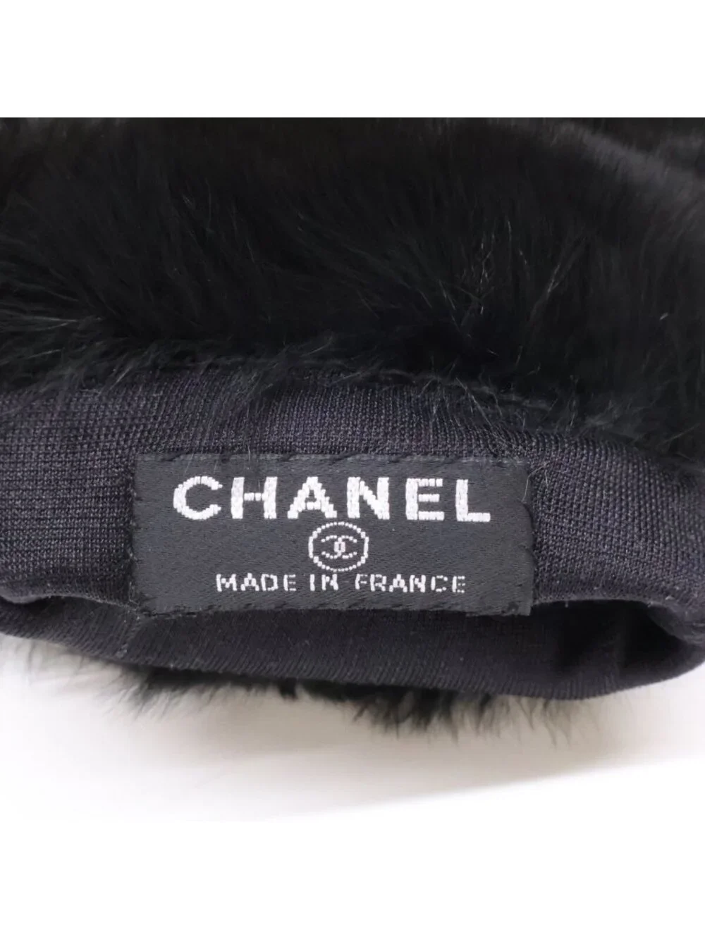 Chanel CC Logo Rabbit Fur Sheep Leather Gloves